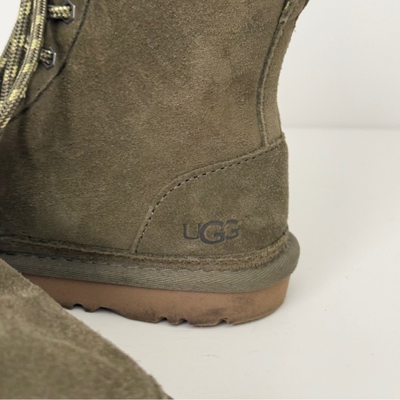 UGG Women's Neumel High Olive Green Suede Boots 1120728 Size 6 - Picture 3 of 12